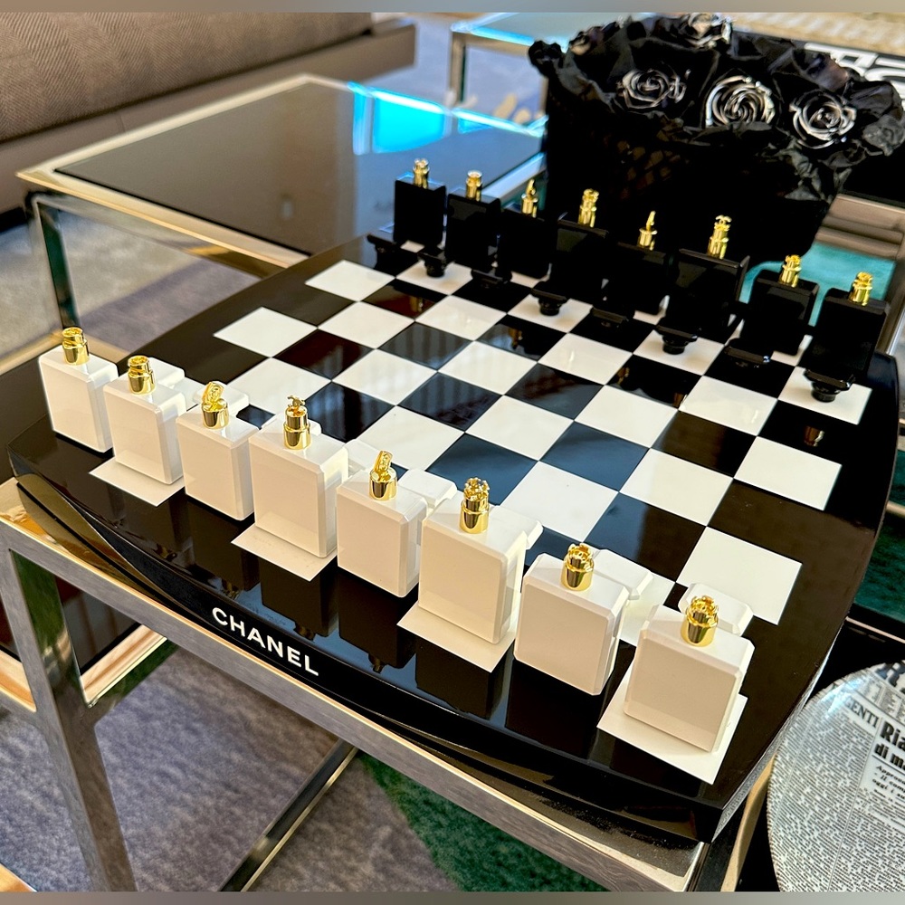 Chanel Limited Edition Perfume Bottle Chess Set